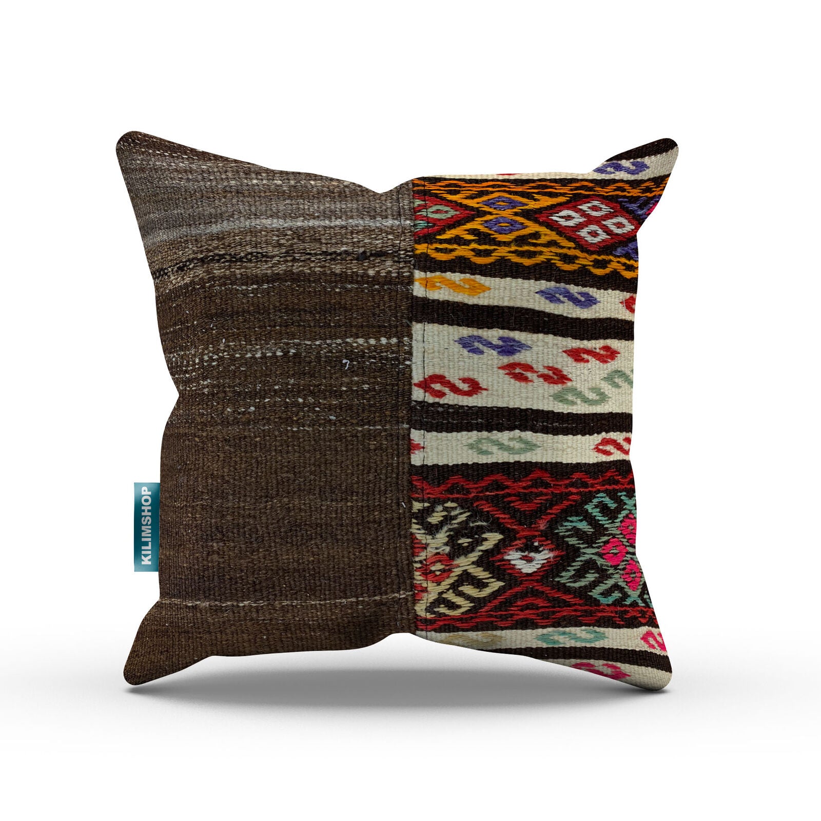 Handmade Kilim Cushion Cover, Kelim Pillow 50x50 cm Turkish Moroccan