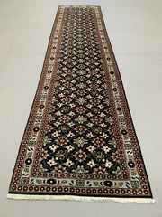 Vintage Tribal Indian Long runner 356x83 cm veg dye wool rug tribal handmade