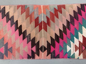 Old Turkish narrow Kilim Runner 337x46 cm shabby chic, vintage kelim