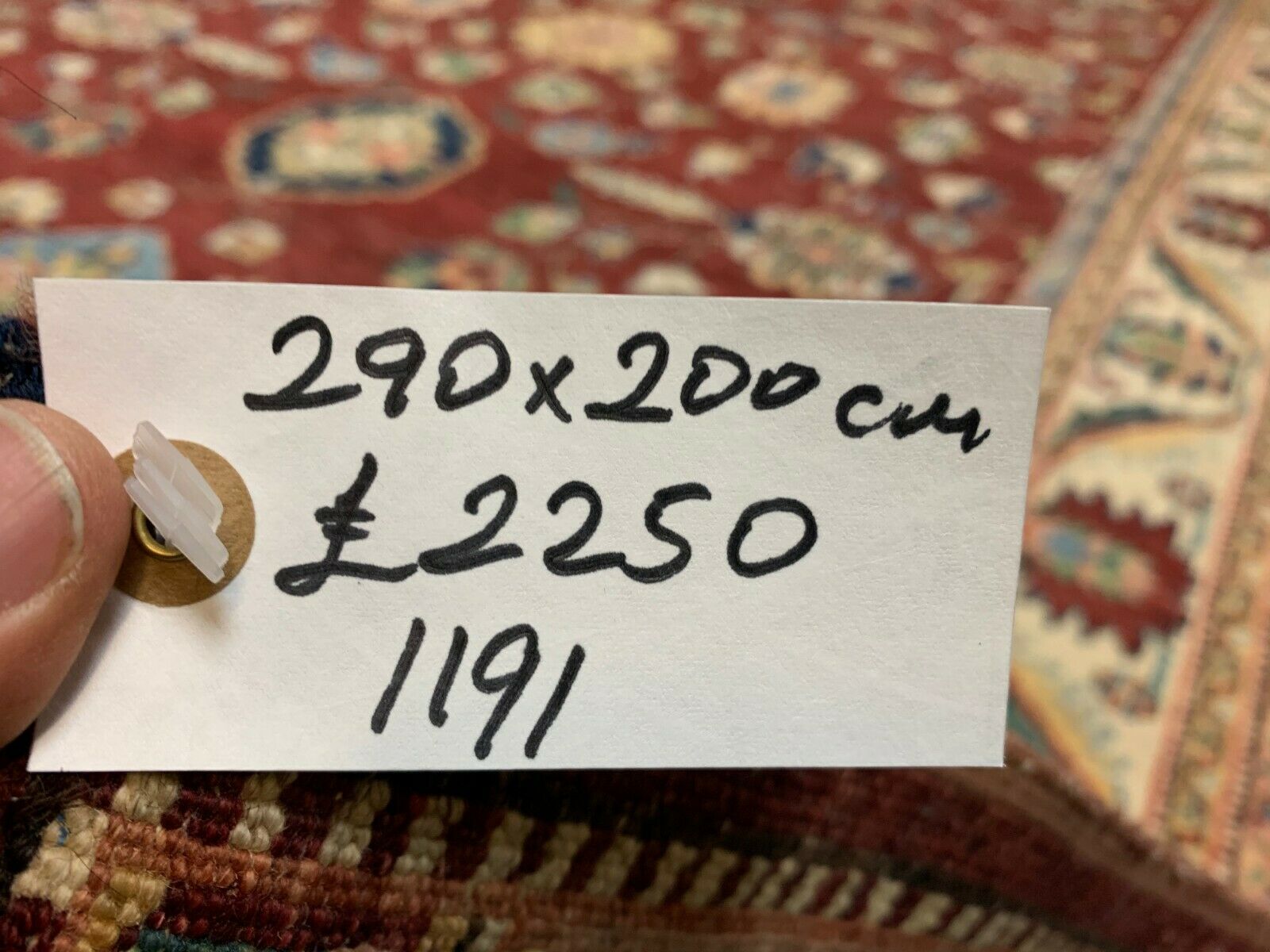 Large Afghan Wool Kazak Rug 290x200 cm Chobi, Very Fine kilimshop.myshopify.com