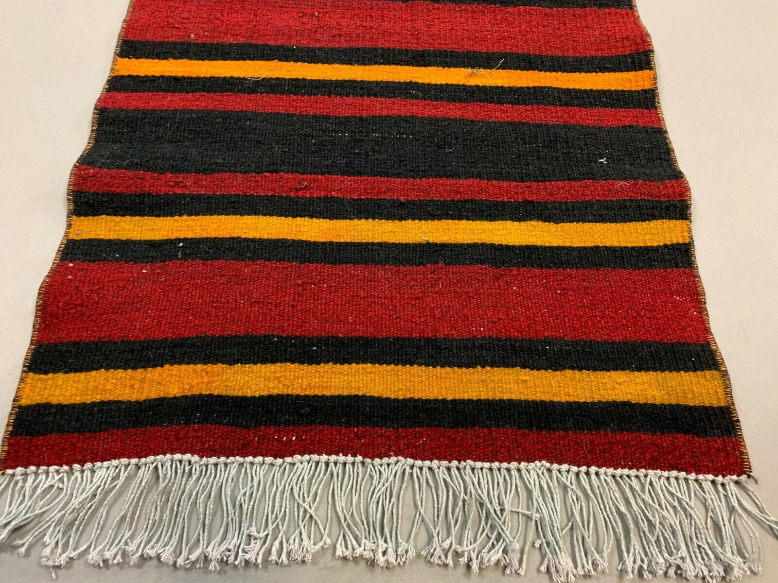 Old Turkish narrow Kilim Runner 275x54 cm, shabby chic, vintage kelim Red Black kilimshop.myshopify.com