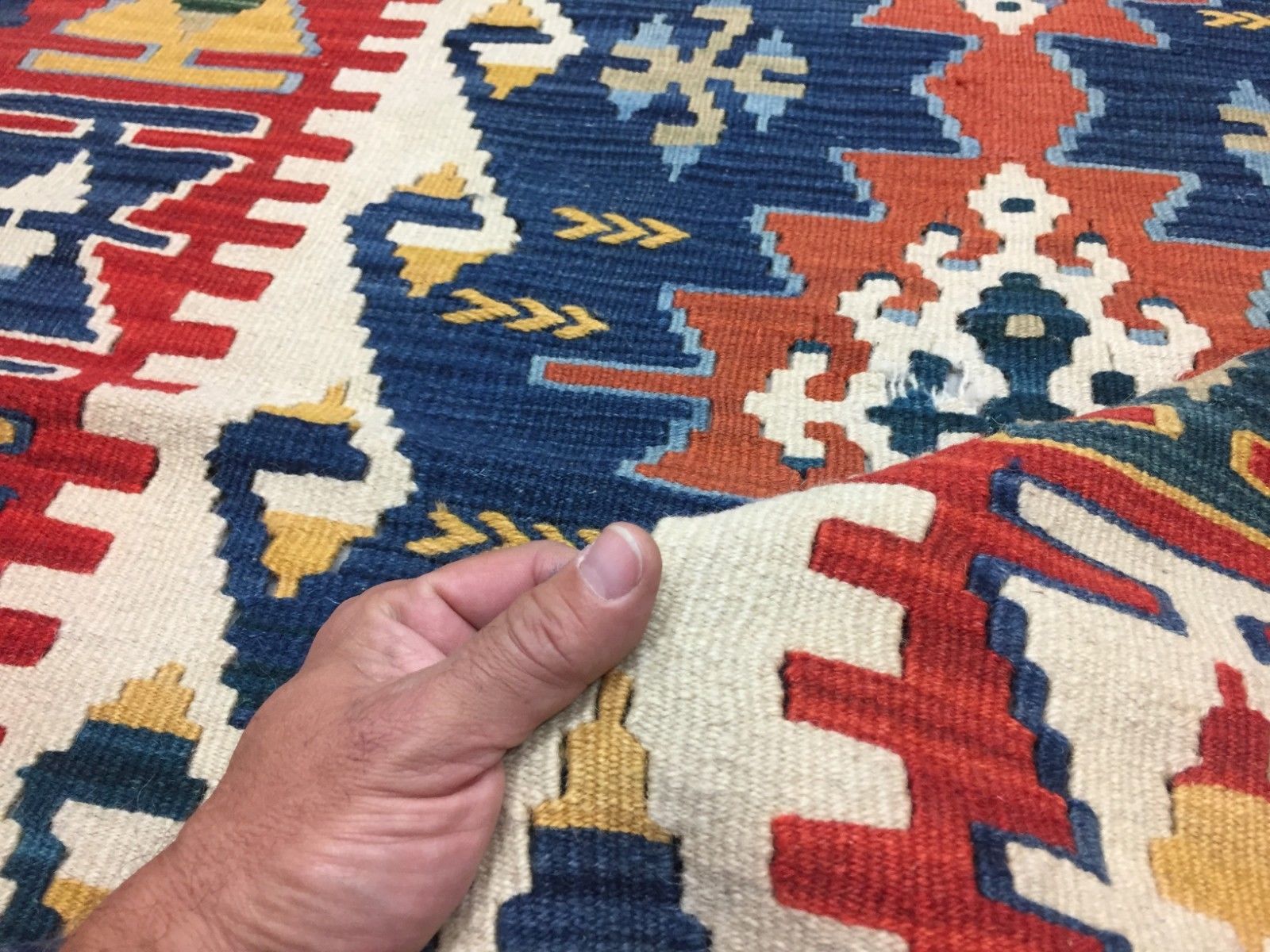 Handmade Turkish Kilim Rug shabby vintage wool country home Kelim 190x116cm Antiques:Carpets & Rugs kilimshop.myshopify.com