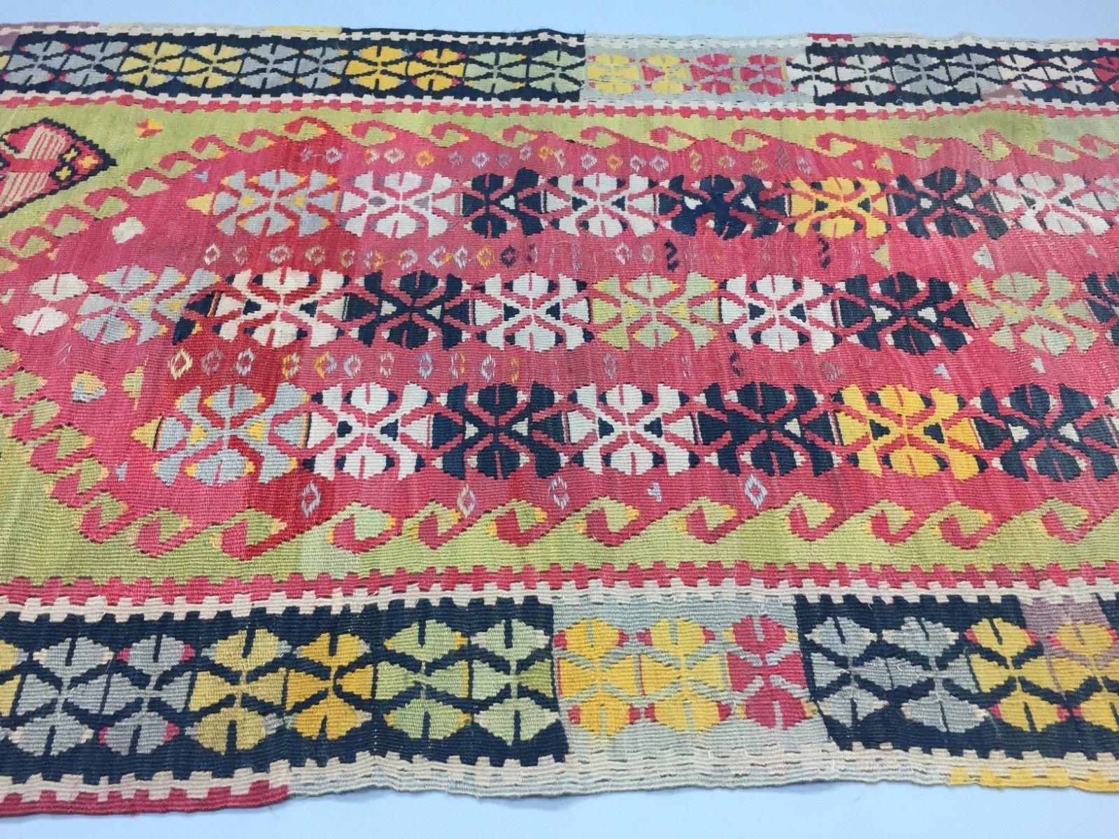 Antique Turkish Kilim Rug shabby vintage old wool country home Kelim 150x88cm Antiques:Carpets & Rugs kilimshop.myshopify.com