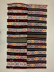 Vintage Turkish Kilim 210x128 cm wool kelim rug Beige, Brown, Black, Large