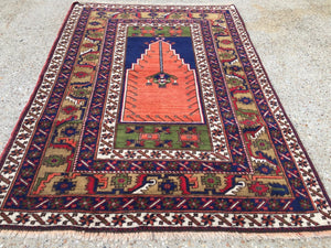 £950 Turkish Vintage Prayer Rug vegetable dye175x115cm Persian Afghan Tribal Home, Furniture & DIY:Rugs & Carpets:Rugs kilimshop.myshopify.com