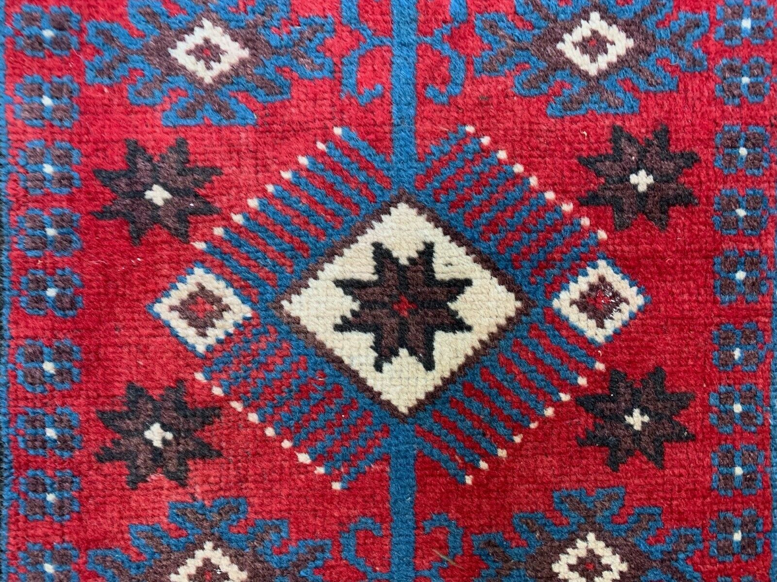 Very Long Turkish Runner 475x97 cm Tribal Rug, Red, Beige, Blue, Vintage