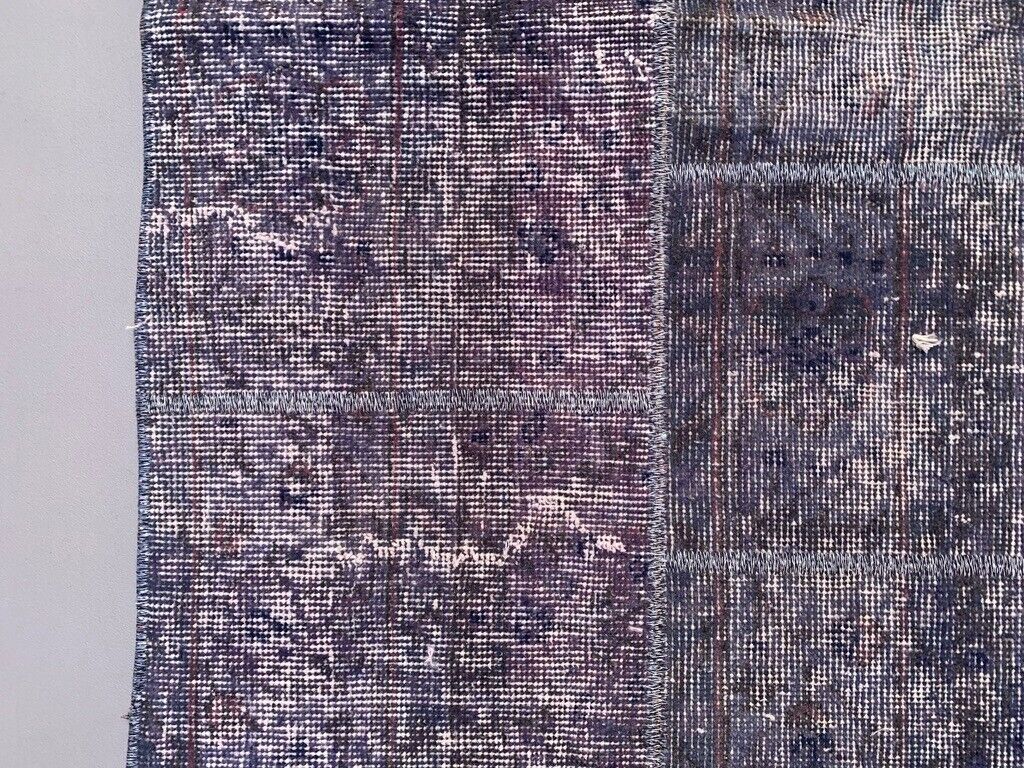 Distressed Vintage Turkish Patchwork Rug 150x100 cm Wool Medium