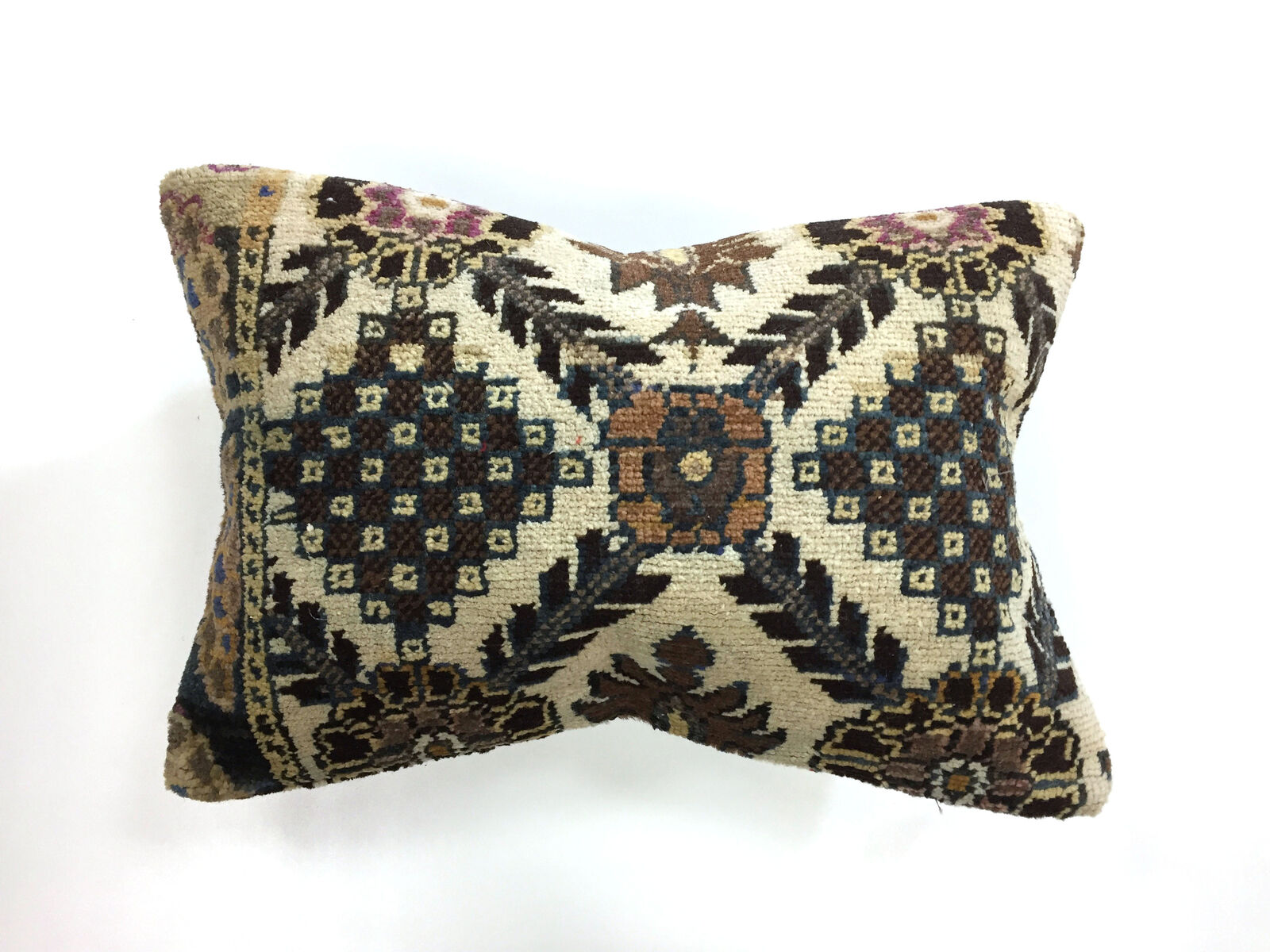 Handmade Carpet Cushion Cover Carpet Pillow 60x40 cm Turkish Moroccan Distressed Home, Furniture & DIY:Home Decor:Cushions kilimshop.myshopify.com