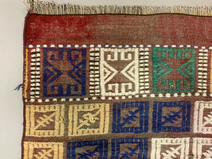 Old Turkish Kilim Runner 210x101 cm, shabby chic, vintage, wool kelim, Antique Antiques:Carpets & Rugs kilimshop.myshopify.com