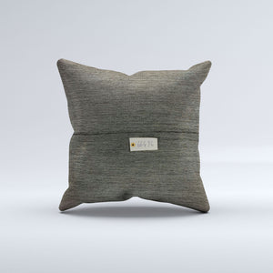 Vintage Turkish Kilim Cushion Cover 60x60 cm Square Wool Kelim Pillowcase 66436