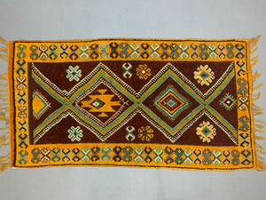 Vintage Moroccan Rug 190x102 cm Tazenacht Berber Atlas, Tribal kilimshop.myshopify.com