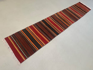 Old Turkish narrow Kilim Runner 320x58 cm shabby chic, vintage kelim