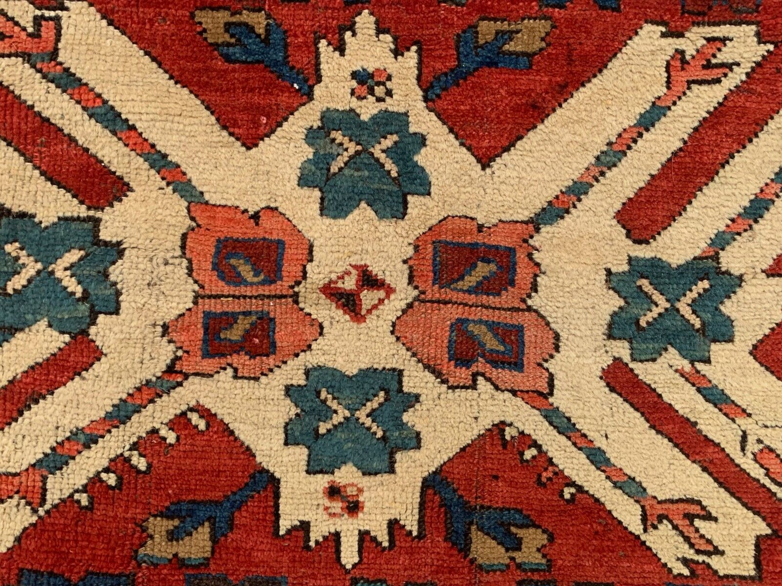 Caucasian Adler, Eagle Kazak Rug 190x113 cm vintage tribal carpet