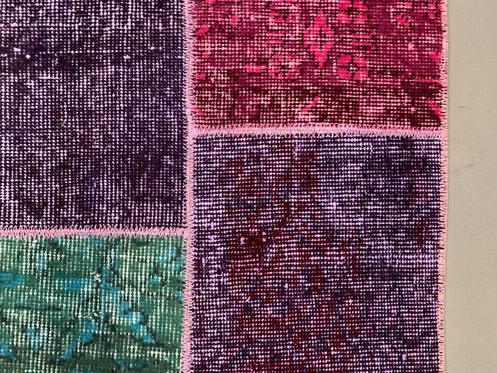 Vintage Turkish Patchwork Runner 300x60 cm Wool Rug 2180