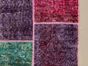 Vintage Turkish Patchwork Runner 300x60 cm Wool Rug 2180