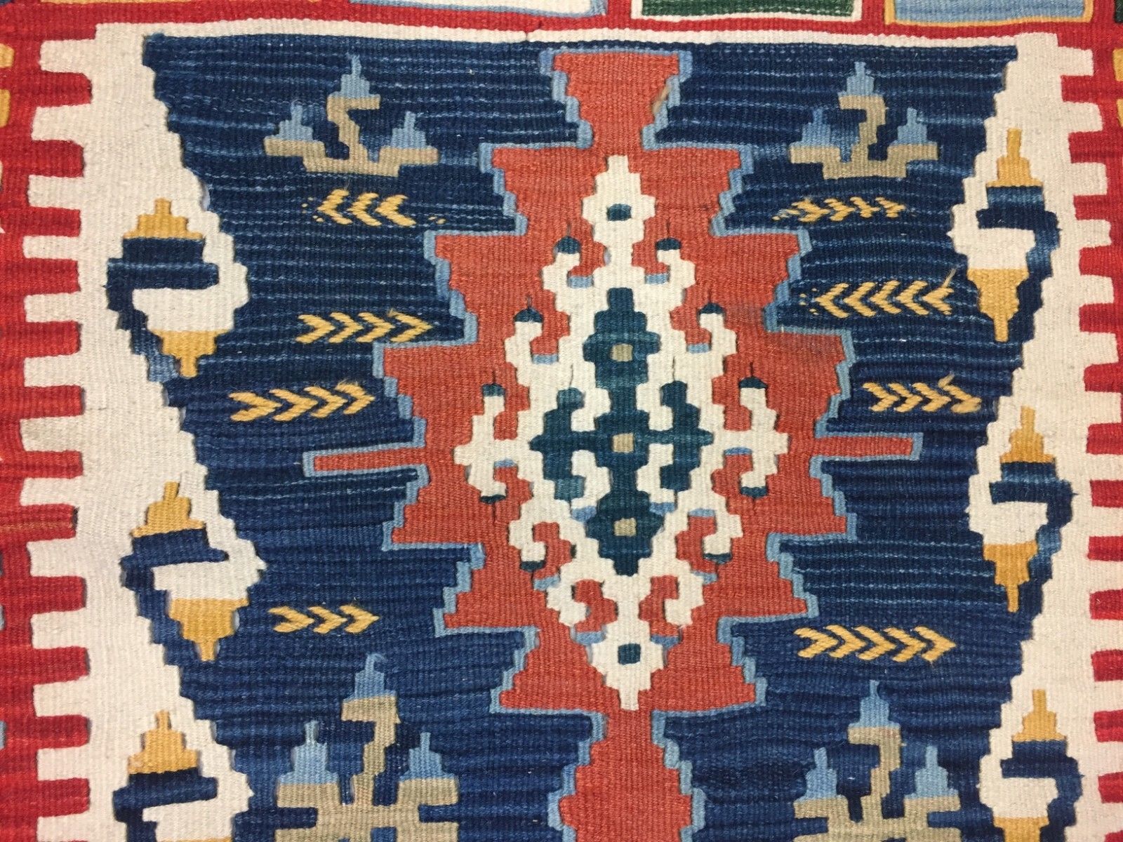 Handmade Turkish Kilim Rug shabby vintage wool country home Kelim 190x116cm Antiques:Carpets & Rugs kilimshop.myshopify.com