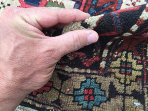 Old Kazak Rug Wool Oriental HandMade 140x105cm vintage carpet Turkish Persian Antiques:Carpets & Rugs kilimshop.myshopify.com