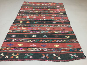 Vintage Turkish Moroccan Kilim Rug Kelim shabby chic old wool 188x120cm Medium Antiques:Carpets & Rugs kilimshop.myshopify.com