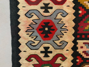 Vintage Kilim, Serbian Pirot Kelim Rug shabby wool 210x144 cm large