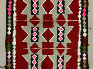 Small Vintage Turkish Kilim 125x87 cm Wool Kelim Rug Indigo Red Blue Black Grey