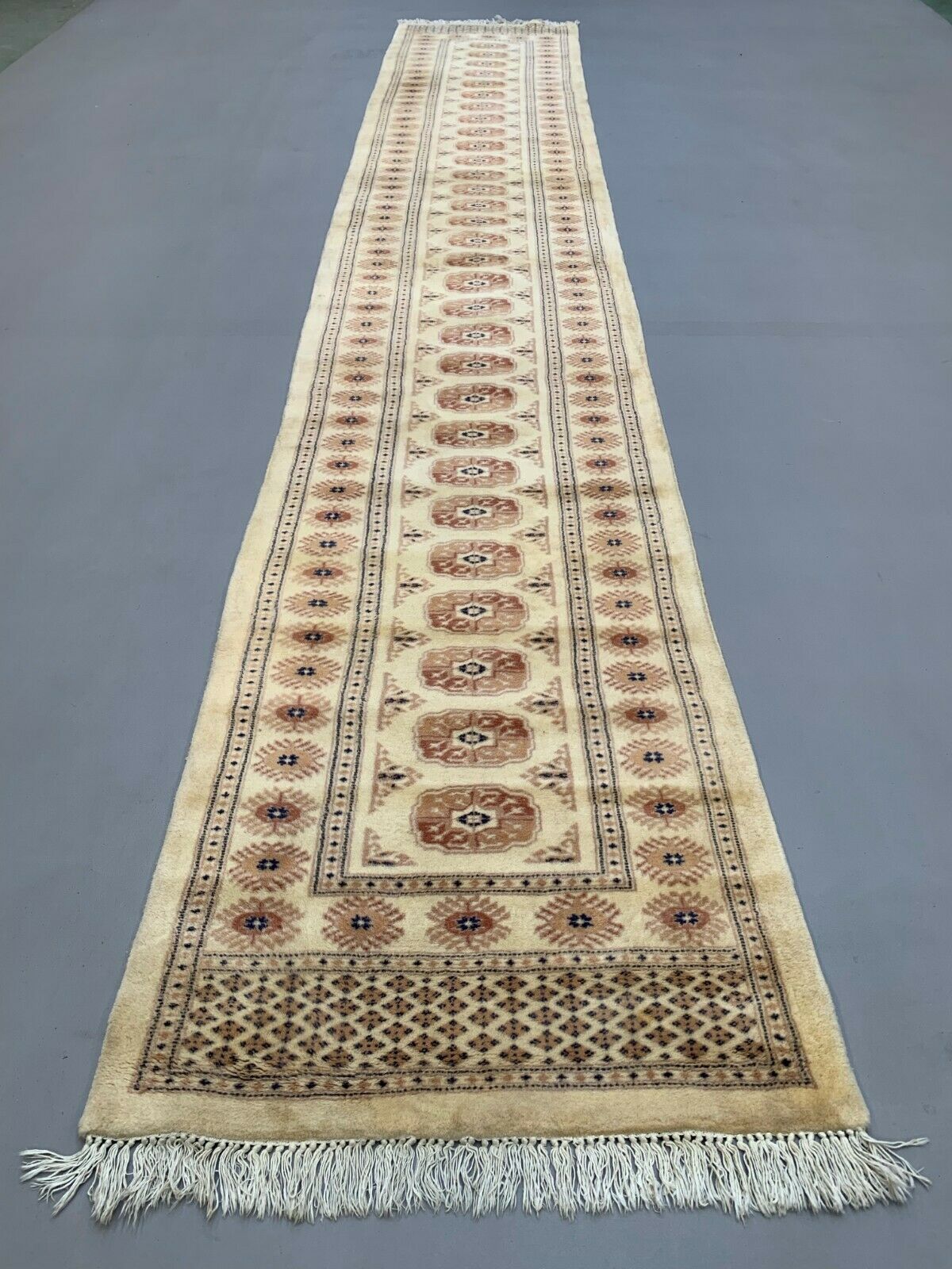 Vintage Indian Long runner 475x80 cm Bokhara wool rug tribal handmade