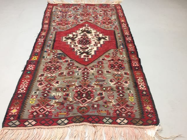 Antique Turkish Kilim Rug shabby vintage old wool country home Kelim 147x78cm Antiques:Carpets & Rugs kilimshop.myshopify.com
