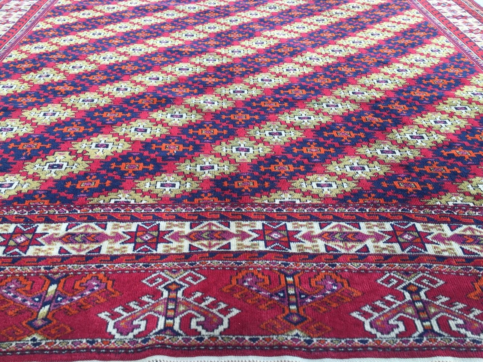 Fine Antique Turkmen Rug Wool Oriental Hand Made Rug 245x162cm Persian Vintage Home, Furniture & DIY:Rugs & Carpets:Rugs kilimshop.myshopify.com