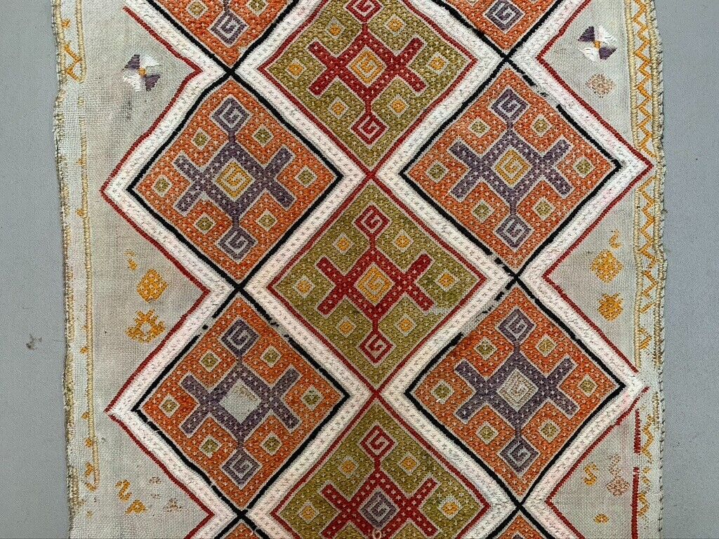 Vintage Turkish Mini Kilim 86x49 cm Wool Small Kelim Runner, shabby Chic