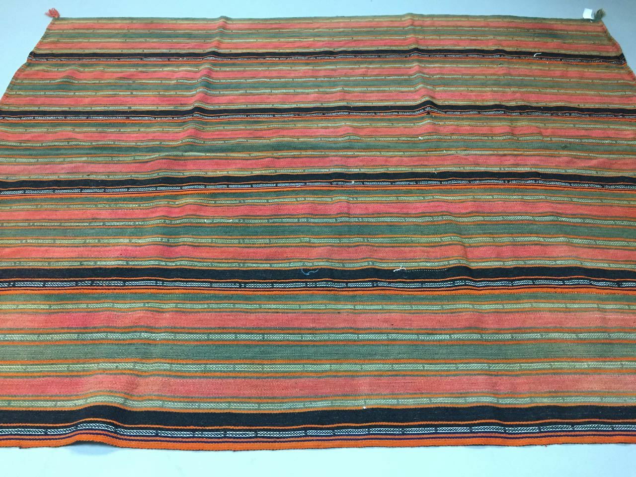 Vintage Turkish Kilim Rug shabby vintage old wool country Kelim 240x193 cm Large Antiques:Carpets & Rugs kilimshop.myshopify.com