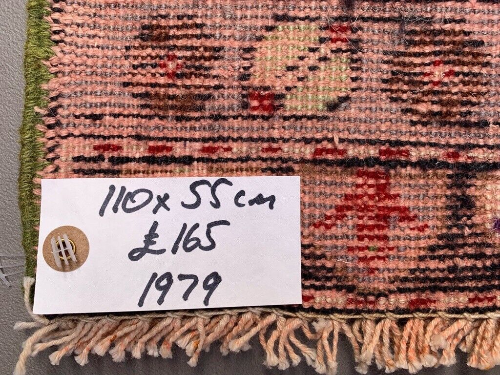 Small Vintage Turkish Rug 110x55 cm, Short Runner, Tribal, Shabby Chic