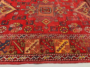 Vintage Western Turkish Rug Oriental 183x128 cm Tribal Medium Carpet,