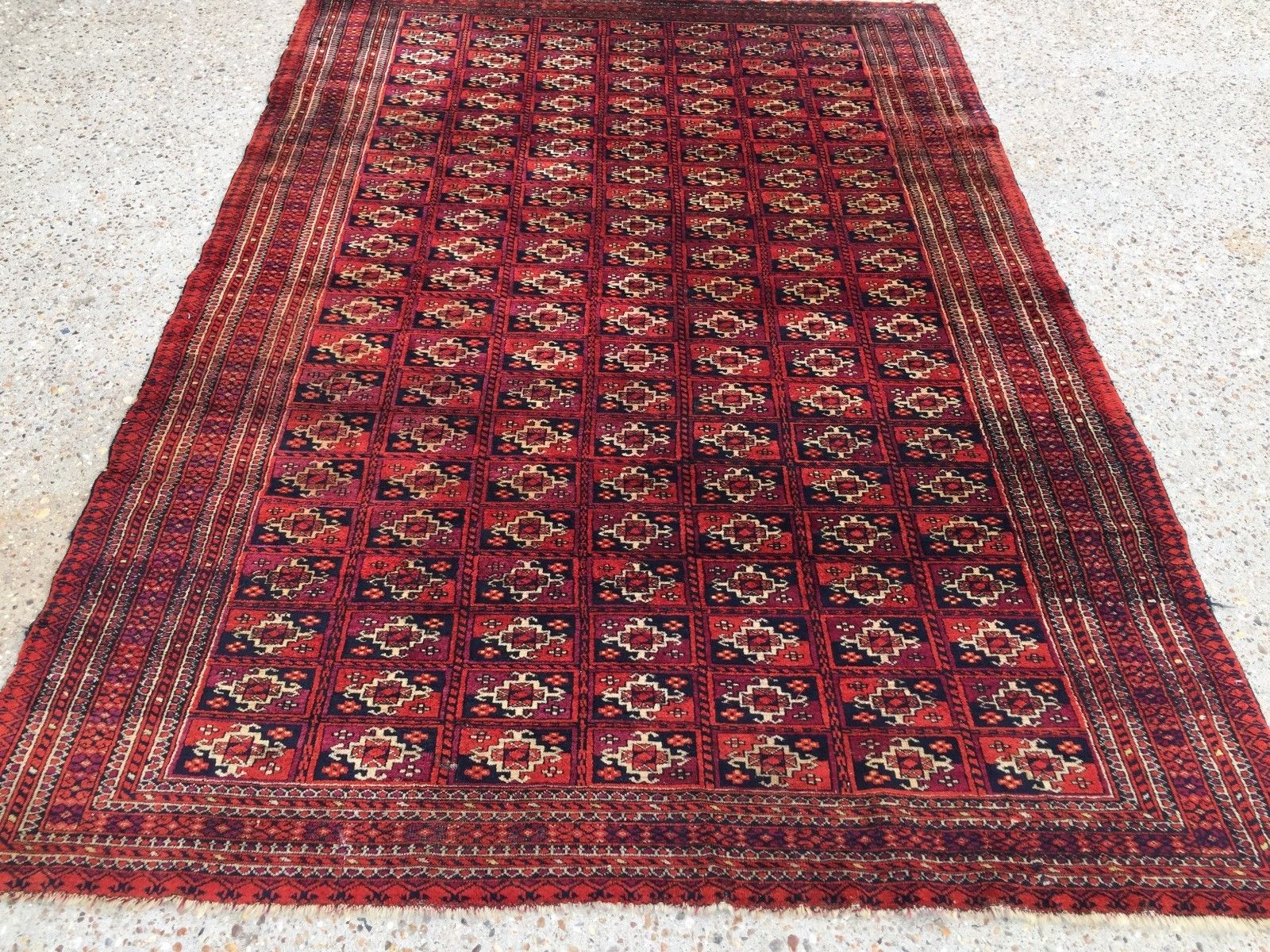 Antique Vintage Traditional Turkoman Rug Oriental Hand Made Rug 180x122cm boho Antiques:Carpets & Rugs kilimshop.myshopify.com