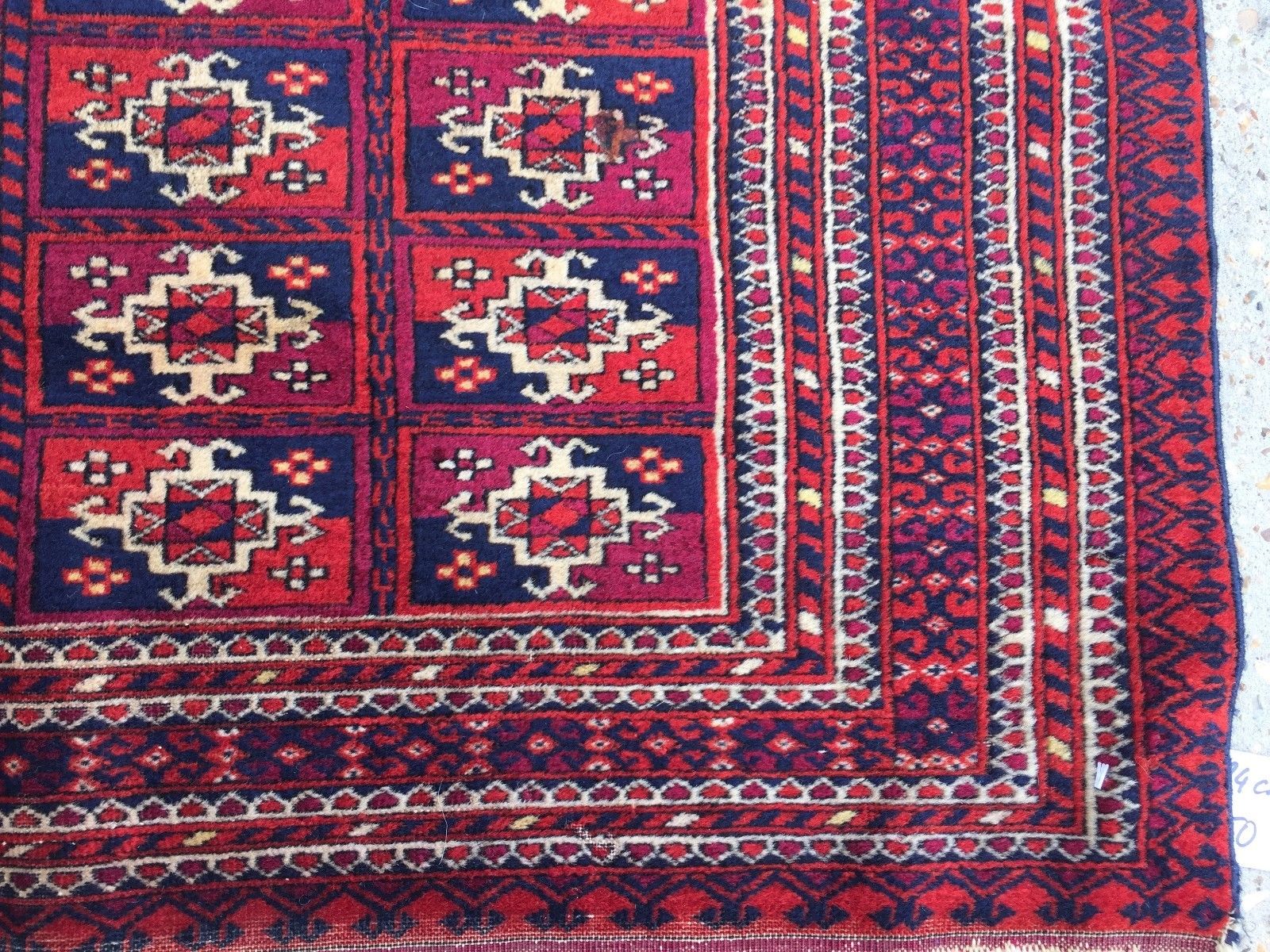Antique Vintage Traditional Turkoman Rug Oriental Hand Made Rug 184x124cm boho Antiques:Carpets & Rugs kilimshop.myshopify.com