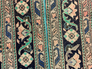 Distressed Turkish Rug 107x69 cm Vintage Shabby, Runner, Green, Brown Small kilimshop.myshopify.com