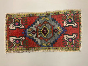 Small Vintage Turkish Rug 90x50 cm, Short Runner, Tribal, Shabby Chic Antiques:Carpets & Rugs kilimshop.myshopify.com