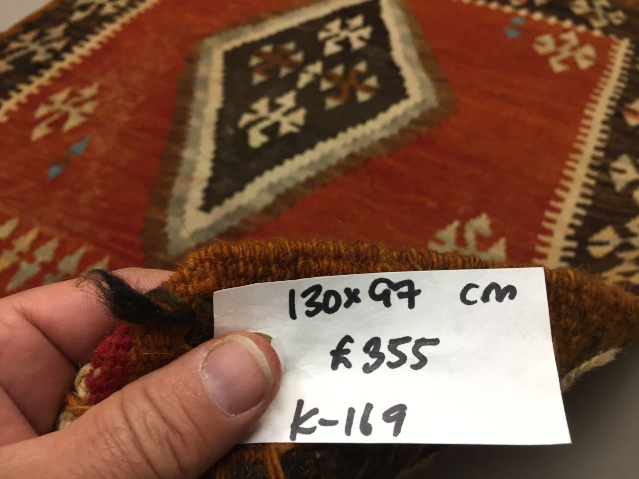 Tribal Turkish Kilim Rug shabby vintage wool country home Kelim 130x97cm Antiques:Carpets & Rugs kilimshop.myshopify.com