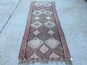 Vintage Turkish Kilim Kelim Rug 335x115 cm shabby chic wool, country home, boho Antiques:Carpets & Rugs kilimshop.myshopify.com