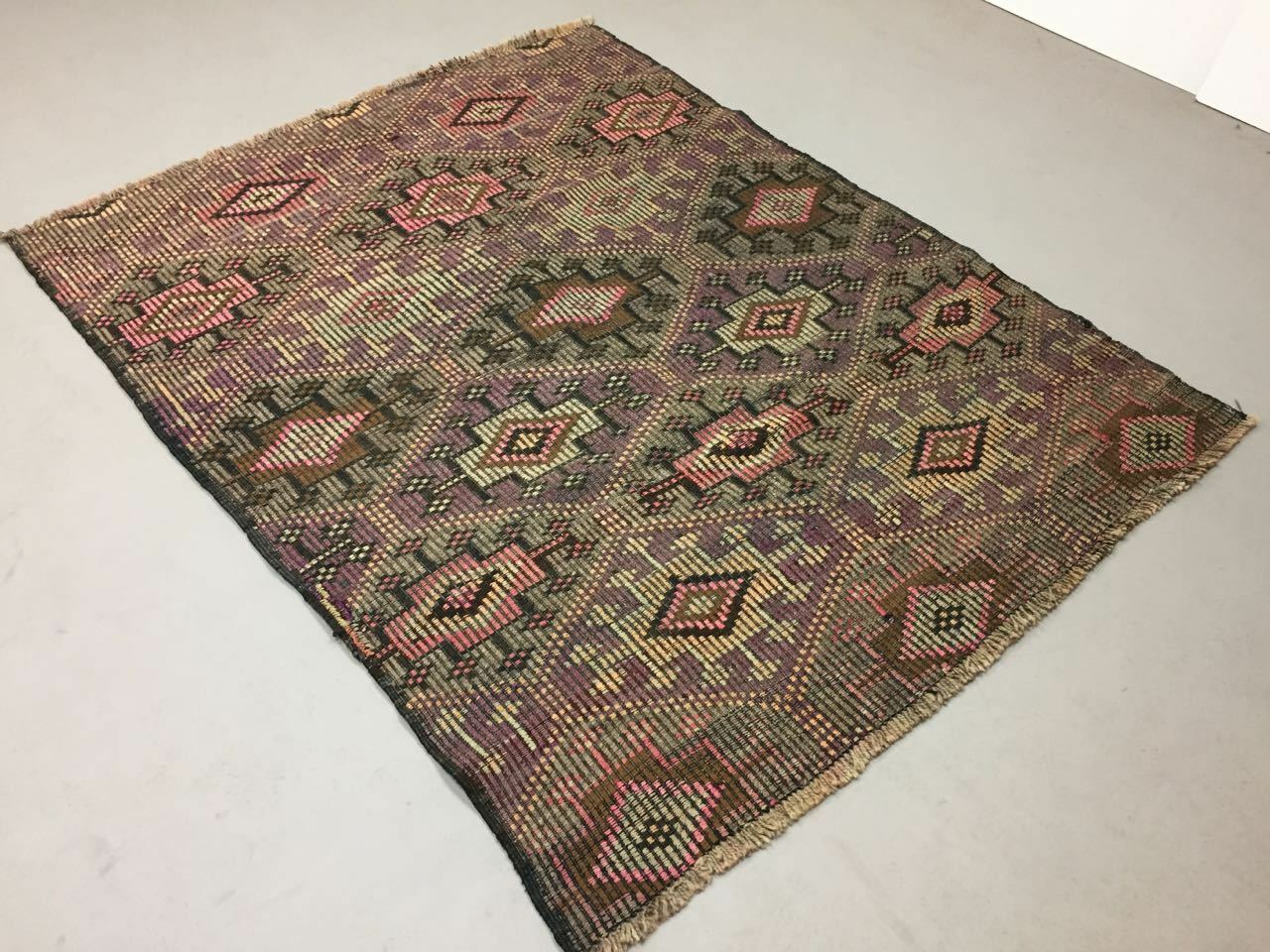 Vintage Turkish Kilim Kelim Rug shabby wool, country home, boho 186x148cm medium Antiques:Carpets & Rugs kilimshop.myshopify.com
