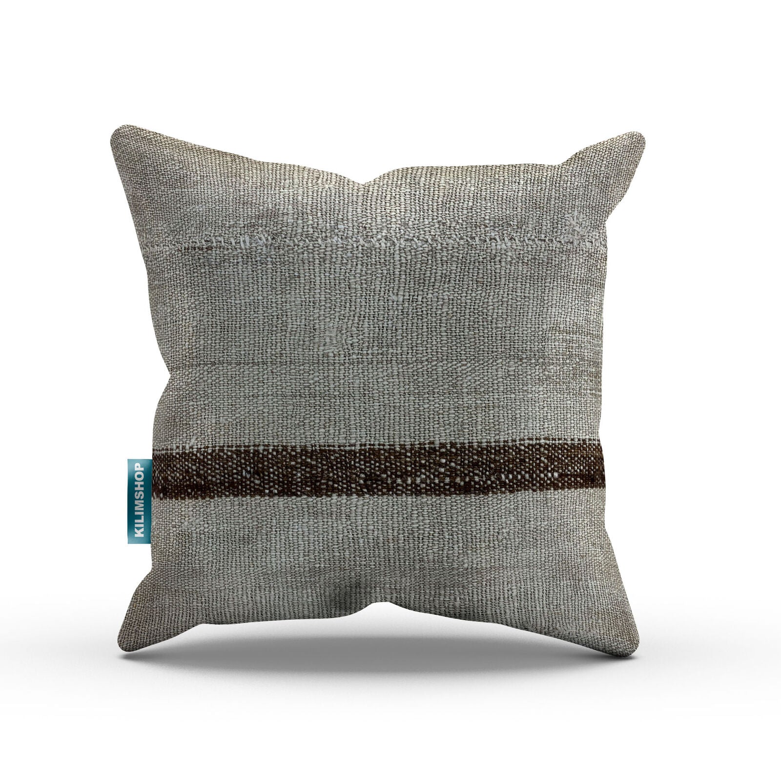 Vintage Kilim Cushion Cover 40x40 cm Square Wool Kelim Pillow Moroccan Decor