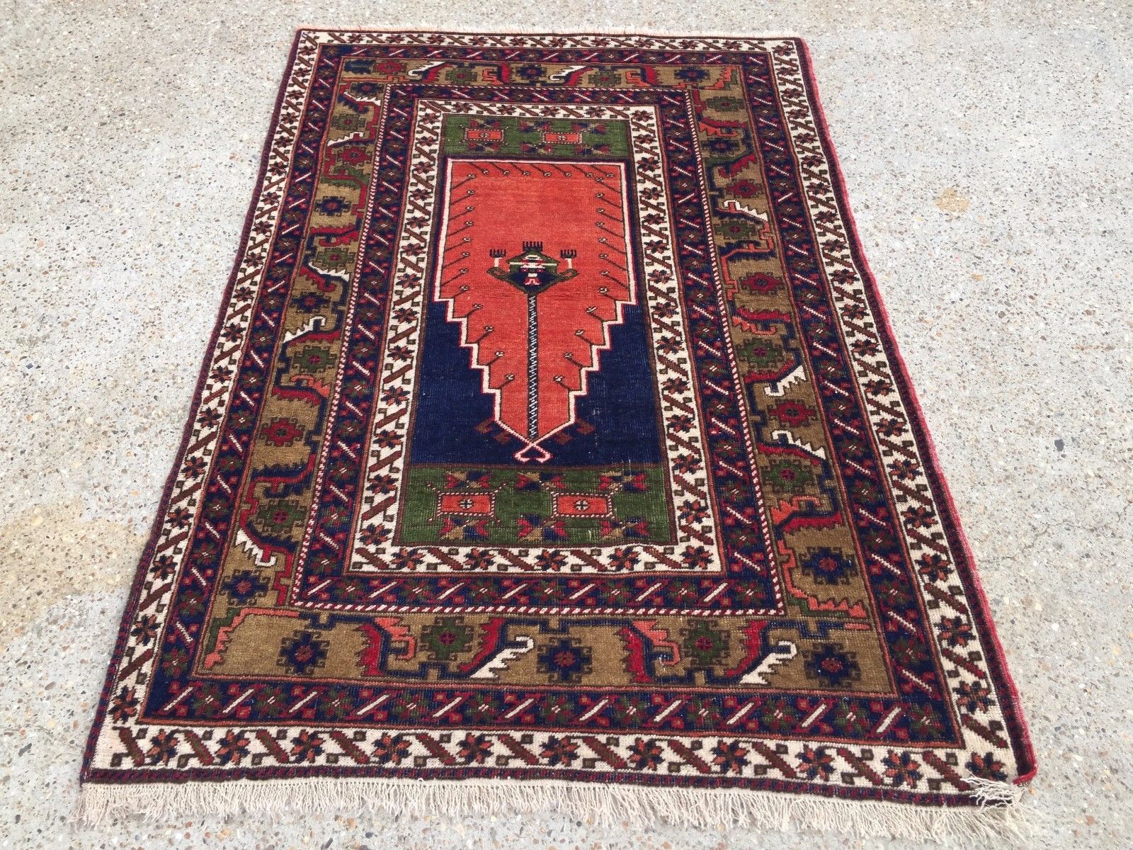 £950 Turkish Vintage Prayer Rug vegetable dye175x115cm Persian Afghan Tribal Home, Furniture & DIY:Rugs & Carpets:Rugs kilimshop.myshopify.com