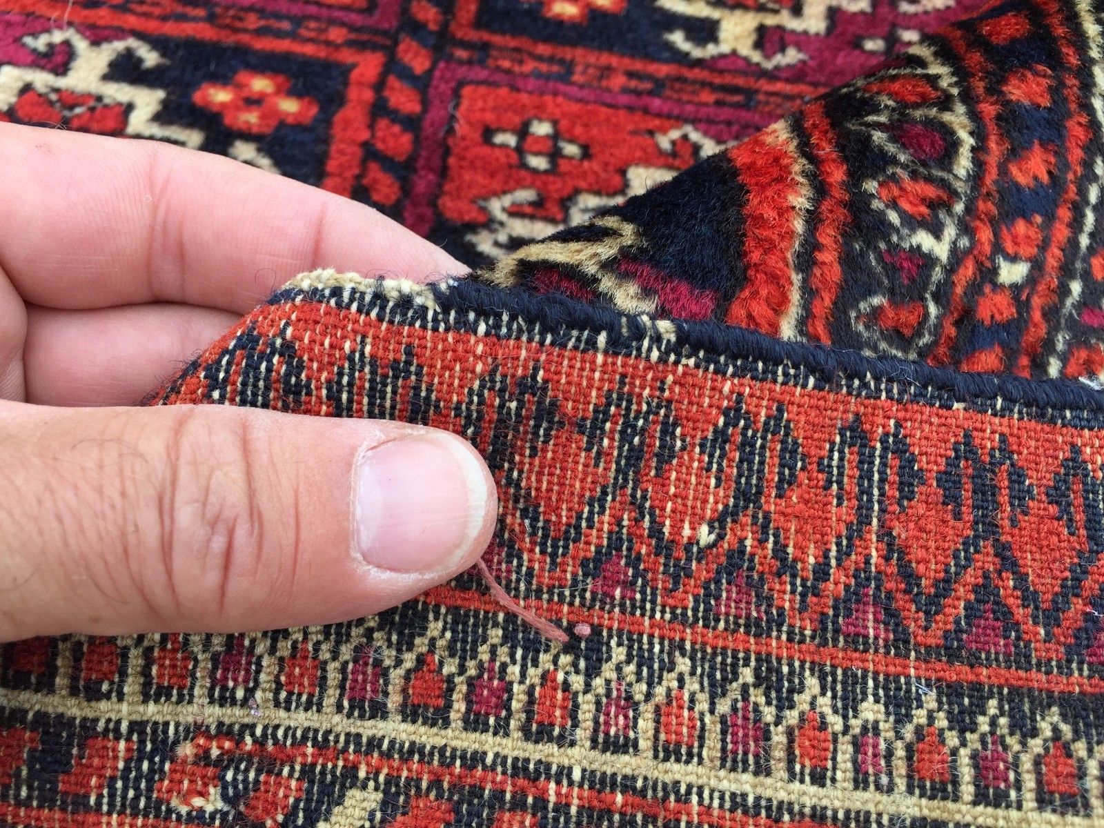 Antique Vintage Traditional Turkoman Rug Oriental Hand Made Rug 180x122cm boho Antiques:Carpets & Rugs kilimshop.myshopify.com