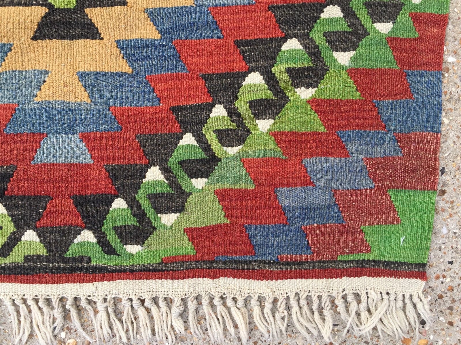 Vintage Turkish Kilim Kelim Rug 276x193cm shabby chic wool, country home, boho Home, Furniture & DIY:Rugs & Carpets:Rugs kilimshop.myshopify.com