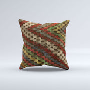 Vintage Turkish Kilim Cushion Cover 60x60 cm Square Wool Kelim Pillowcase 66430