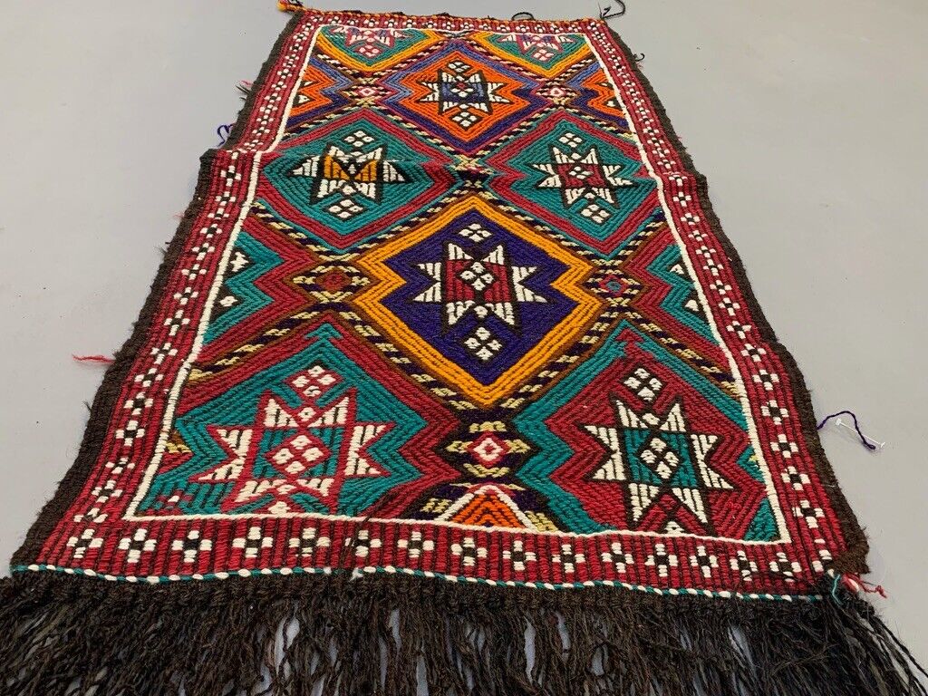 Small Vintage Turkish Kilim Rug 130x71 cm Wool Kelim