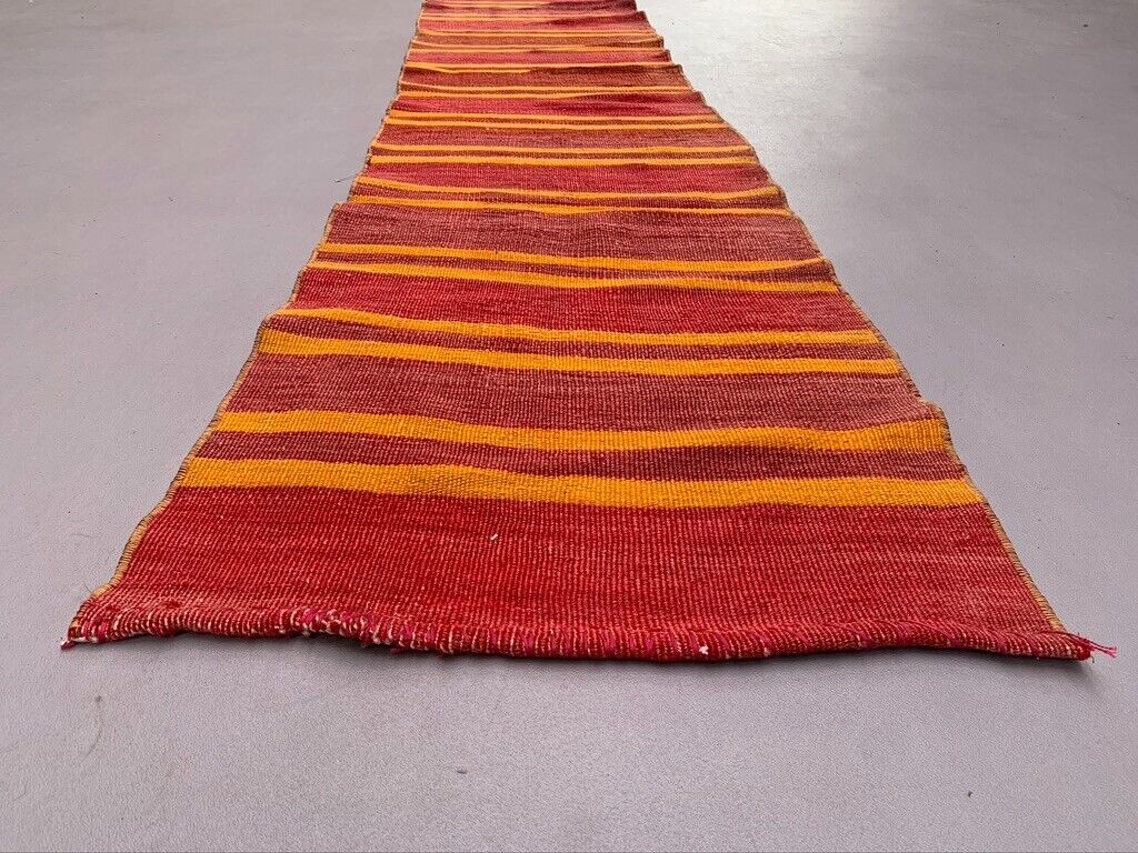 Old Turkish narrow Kilim Runner 272x52 cm shabby chic, vintage kelim