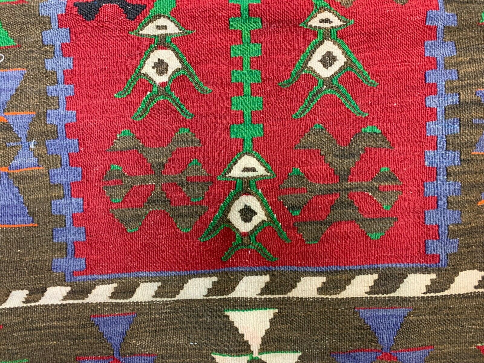 Traditional Turkish Kilim Rug shabby vintage wool Boho Kelim 135x110 cm Small Antiques:Carpets & Rugs kilimshop.myshopify.com