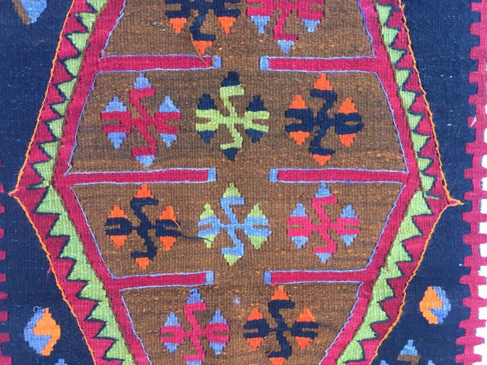 Old Turkish Kilim kelim rug, country house boho vintage rustic antique 222x107cm Antiques:Carpets & Rugs kilimshop.myshopify.com
