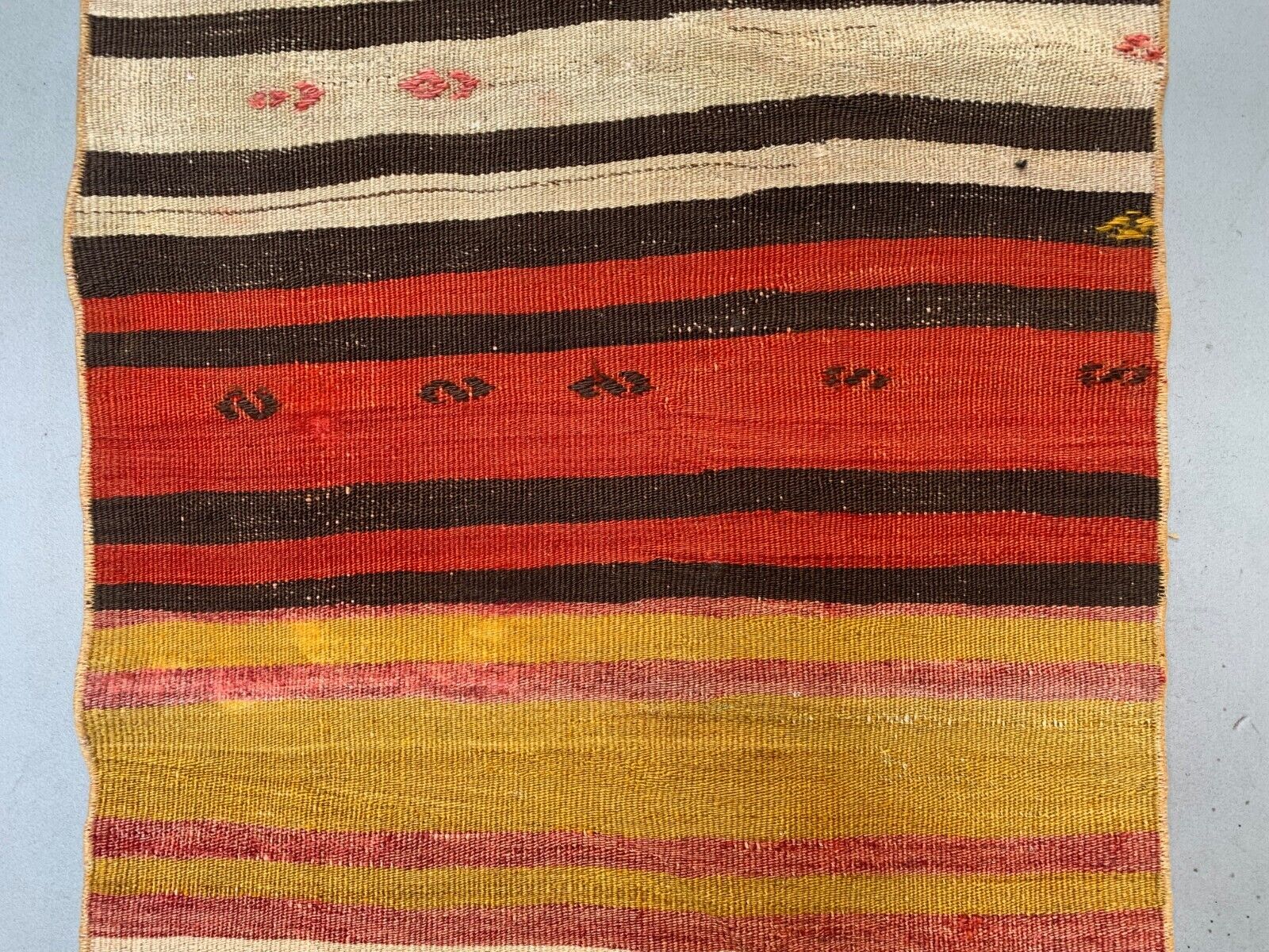 Old Turkish narrow Kilim Runner 309x58 cm shabby chic, vintage kelim