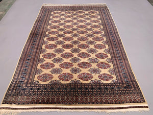 Fine Vintage Pakistani Rug, 290x190 cm Turkoman Bokhara Large, Shabby