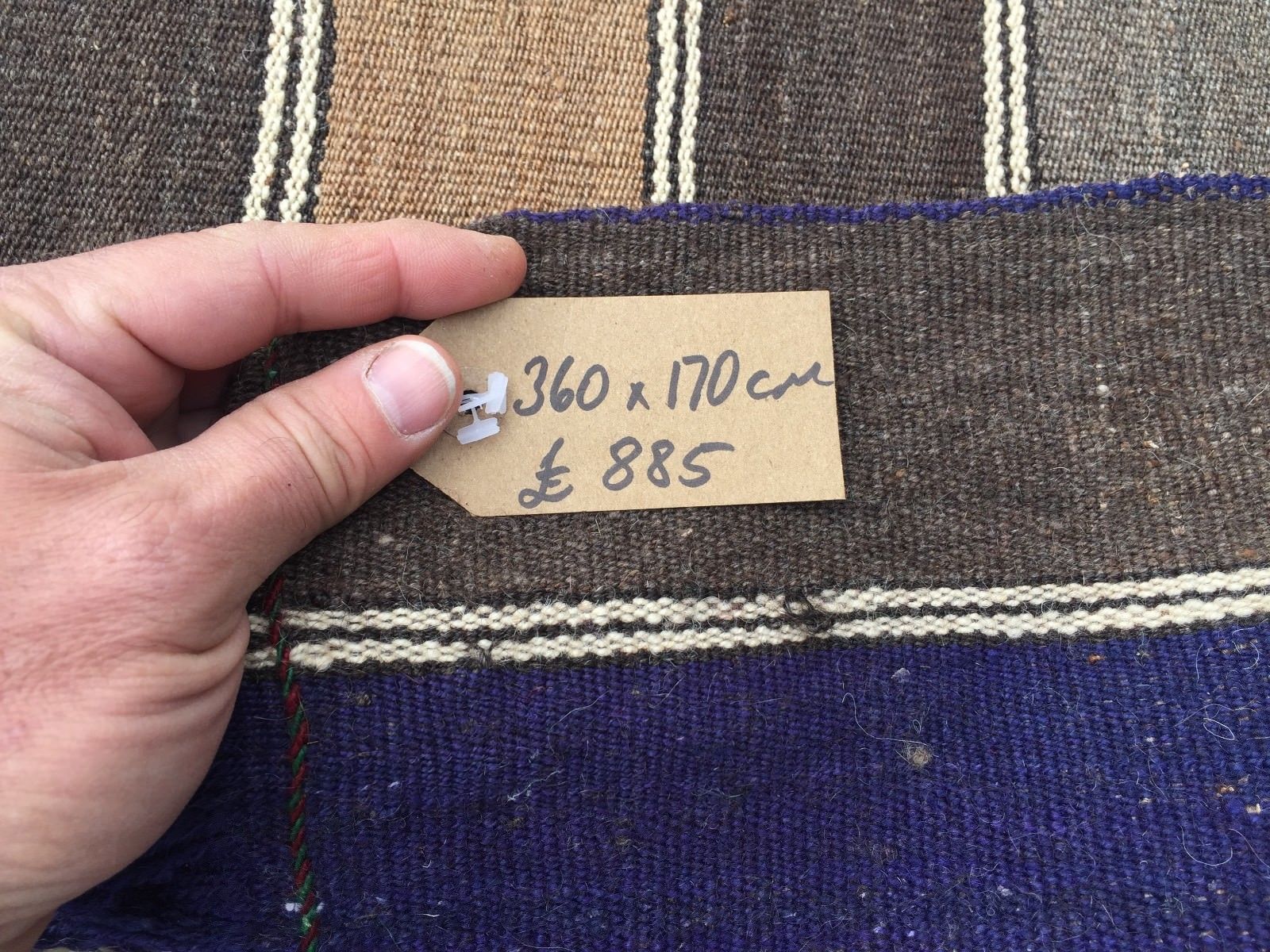 Vintage Turkish Kilim Kelim Rug 360x170cm shabby chic wool, country home, boho Home, Furniture & DIY:Rugs & Carpets:Rugs kilimshop.myshopify.com